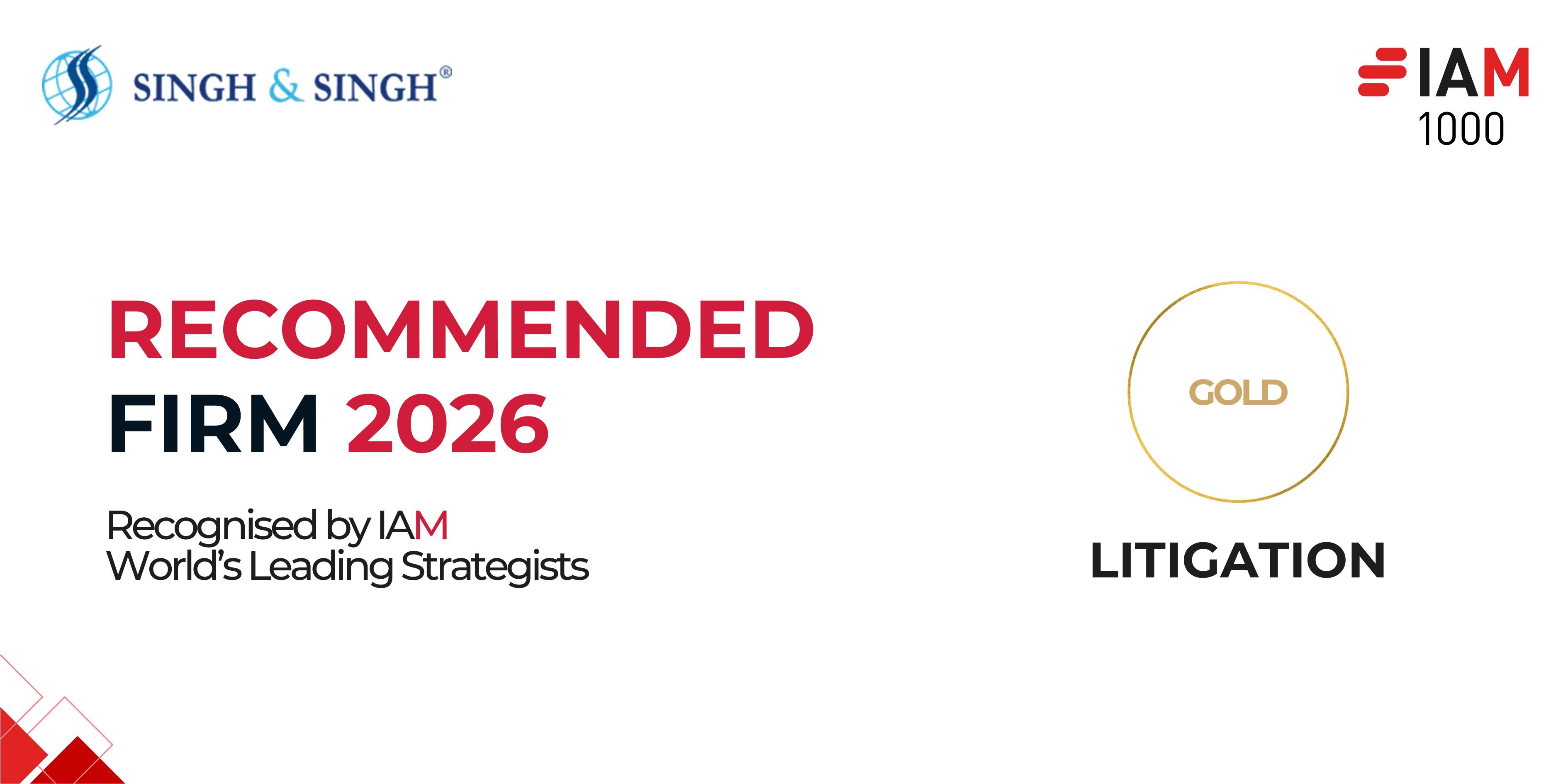Recommended Firm for Litigation